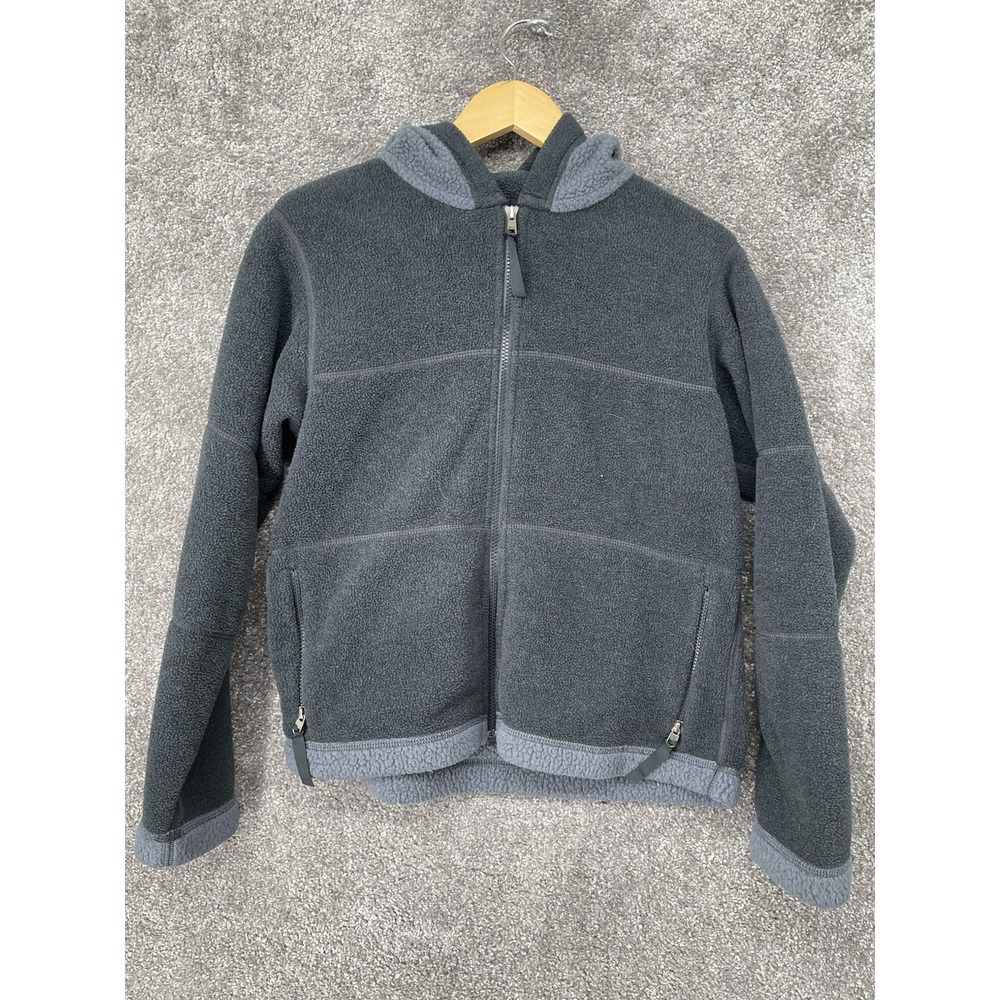 Patagonia Synchilla Women's M Gray Full Zip Hooded Fleece Jacket Outdoor